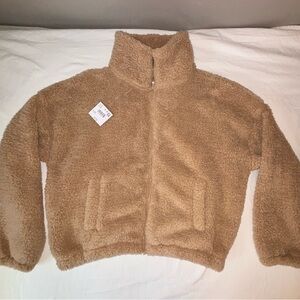American Eagle Outfitters Tan Sherpa Jacket